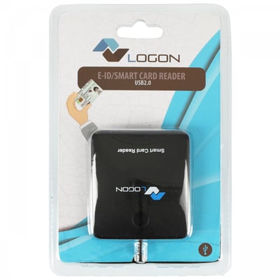 Logon Lecteur de carte d&rsquo;identit&eacute; eID & USB 2.0  - Noire (LCR002A)